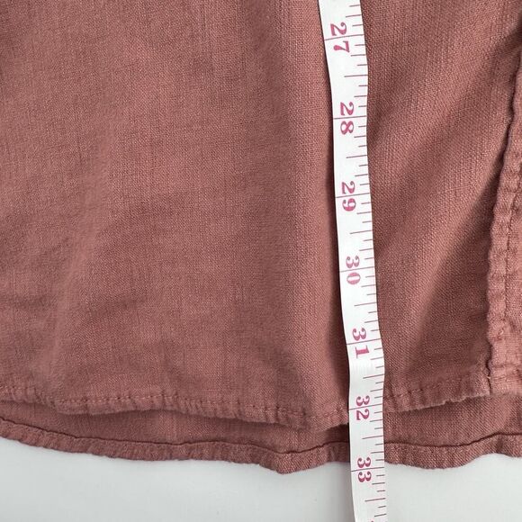 American Eagle Oversized Beach Button Up Shirt Linen Blend Womens Size Large - Picture 9 of 9